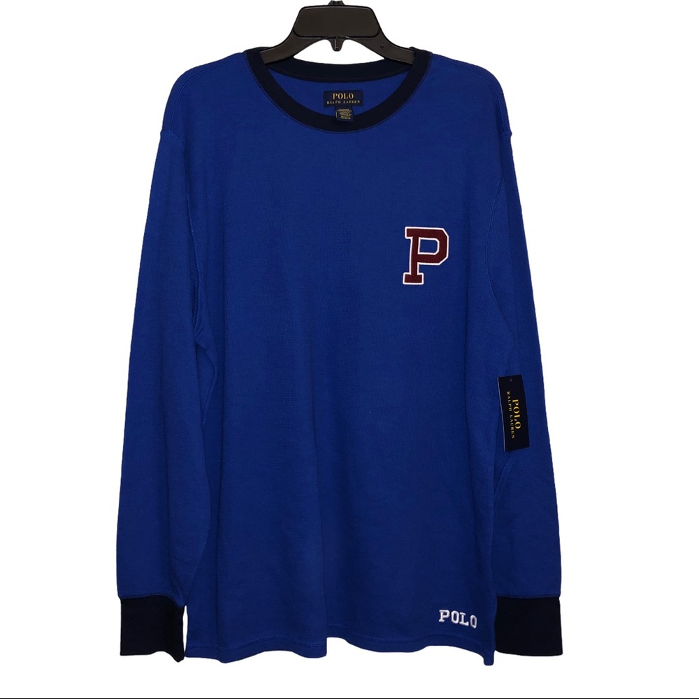 Polo Ralph Lauren Blue Embroidered Thermal Shirt